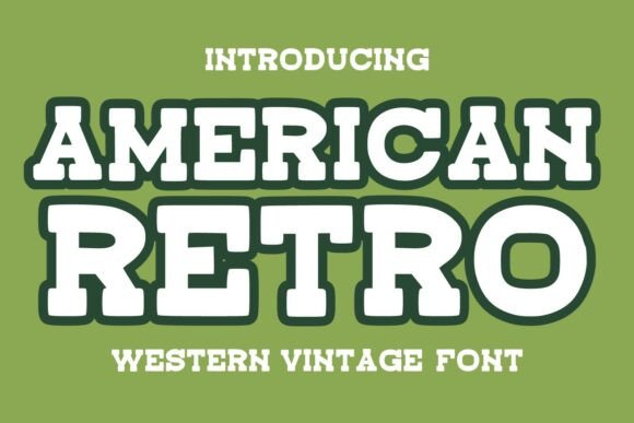 American Retro: A Bold Western Vintage Font for Timeless Design