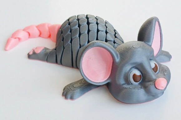 Articulated Mouse Flexi Toy: A Charming 3D Print STL Model