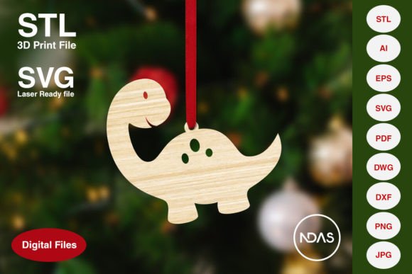 Brachio Baby Dinosaur Christmas Ornament: Festive Design Files