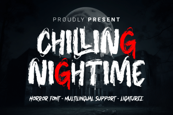Chilling Nighttime: A Font for Eerie and Atmospheric Designs