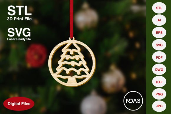 Christmas Tree Decoration Ornament: A Designer's Festive Asset
