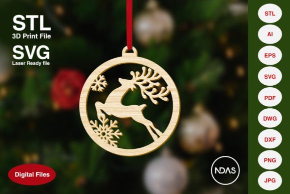 Create Festive Charm with a Jumping Reindeer Christmas Tree Ornament