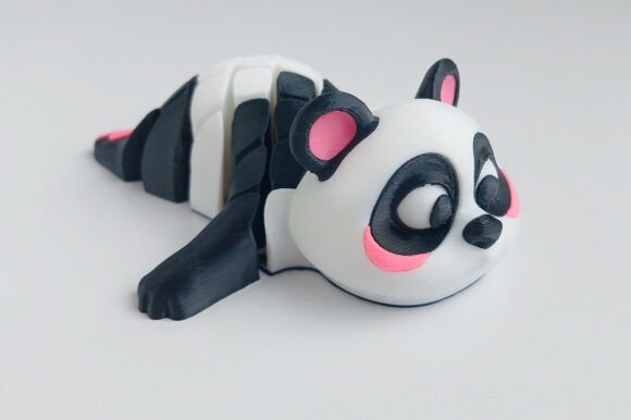 Cute Articulated Panda 3D Print Model