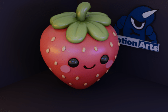 Cute Cartoon Strawberry 3D Model for Printing