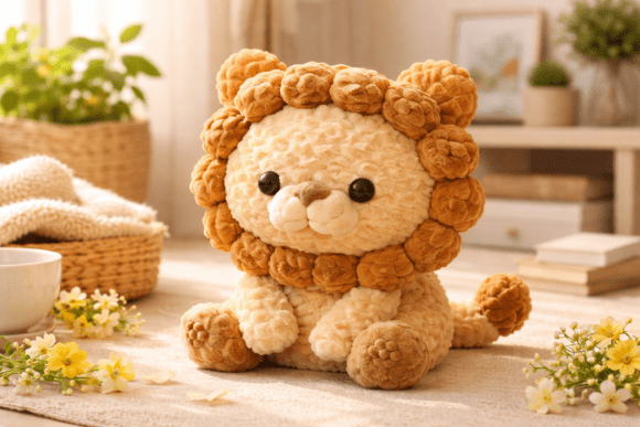 Cute Crochet Lion: A Cozy Charm for Creative Spaces