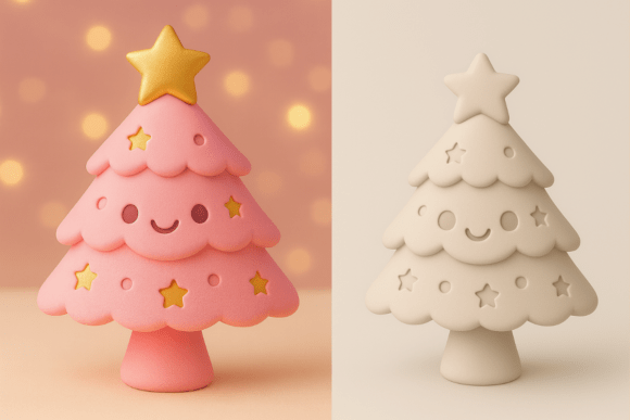 Cute Kawaii Tree: A Charming 3D Print for Every Project