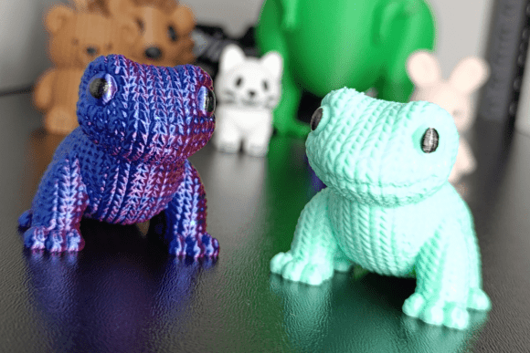 Cute Knitted Gecko 3D Model: A Printable Decorative Figure