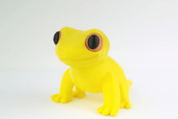 Cute Yellow Gecko: A Customizable 3D Printable Figure
