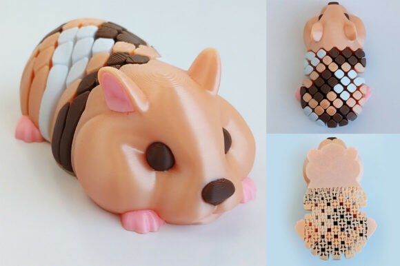 Discover the Delightful Charm of This Articulated Hamster 3D Model