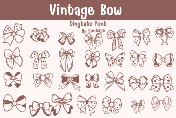 Discover the Vintage Bow Font Collection