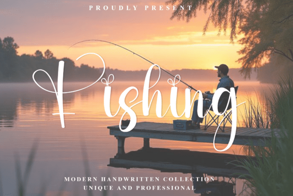 Elegant Fishing: A Modern Script Font for Refined Design