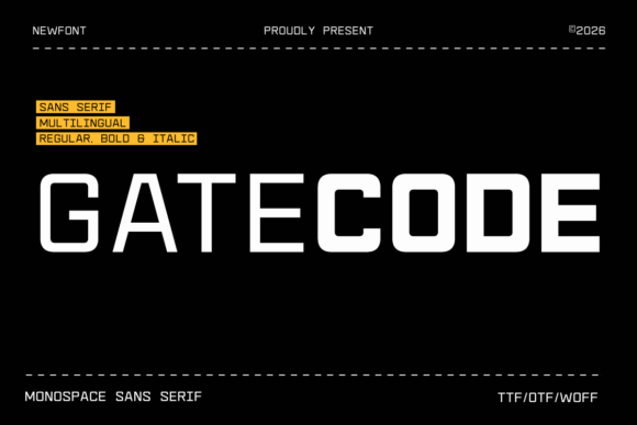 Gatecode: A Modern Monospace Typeface for Digital Creators
