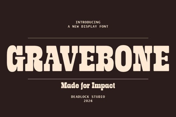 Gravebone: A Monumental Slab Serif for Bold Designs