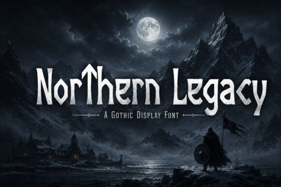 Northern Legacy: A Gothic Typeface for Epic Design