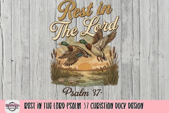 Rest in The Lord: A Serene Christian Duck Design