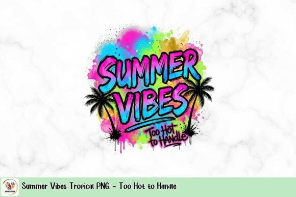 Summer Vibes Tropical PNG - Too Hot to Handle